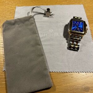 Michele Gold/Silver and Sapphire Deco Watch